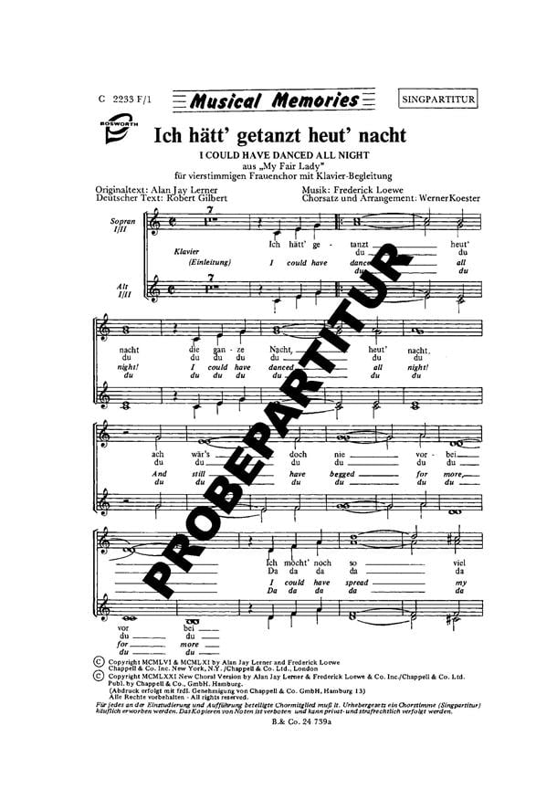 Ich hätt' getanzt heut Nacht
